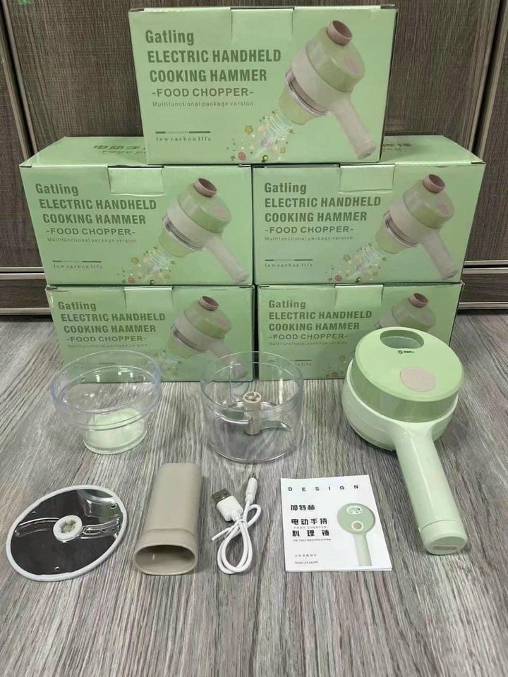 Máy xay cắt lát tỏi ớt rau củ thực phẩm đa năng mini cầm tay thái lát , máy thái rau củ