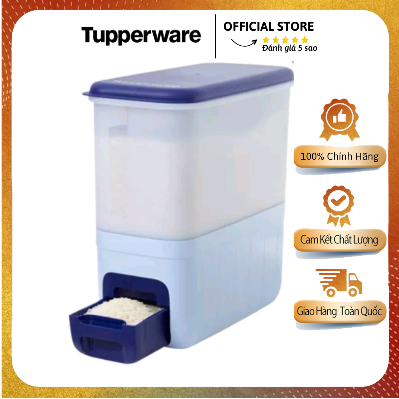 Thùng Gạo Tupperware Ricesmart Aqua 10kg - Tupperware Mall Chợ Lớn