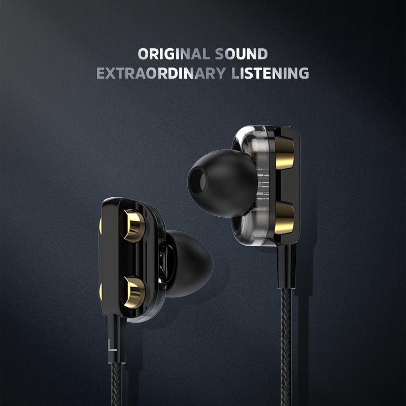 Tai nghe có dây Tai nghe có dây 3.5mm có Mic Khử tiếng ồn âm trầm nổi hi-fiTai nghe nhét trong Cách âm tốtdùng chơi game chơi thể thao - KIVEE(MT23/MT19)