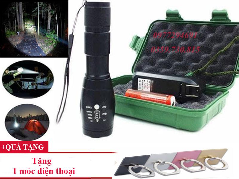 Đèn Pin Mini Siêu Sáng Xml - T6, Bộ Sản Phẩm Đèn Pin Mini Siêu Sáng Xml - T6 Cao Cấp, Tiện Lợi 5 In 1 Chiếu Sáng Trong Nhiều Giờ