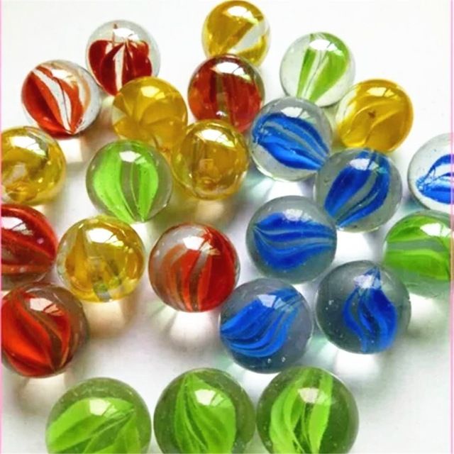 Bộ 70 viên bi ve màu nhỡ size 1.6 cm bằng thủy tinh