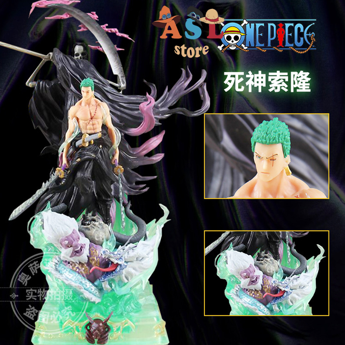 Mô Hình One Piece cao cấp Zoro tử thần Cao 23cm 2 đầu 2 Kiếm Figure OnePiec - Nghiện mô hình