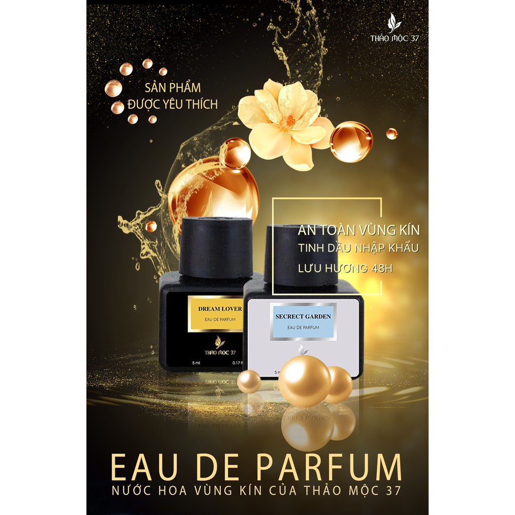 [CHÍNH HÃNG] Nước hoa vùng kín Thảo Mộc 37, thơm ngất ngây, lưu hương 48h (1 lọ nước hoa xanh)