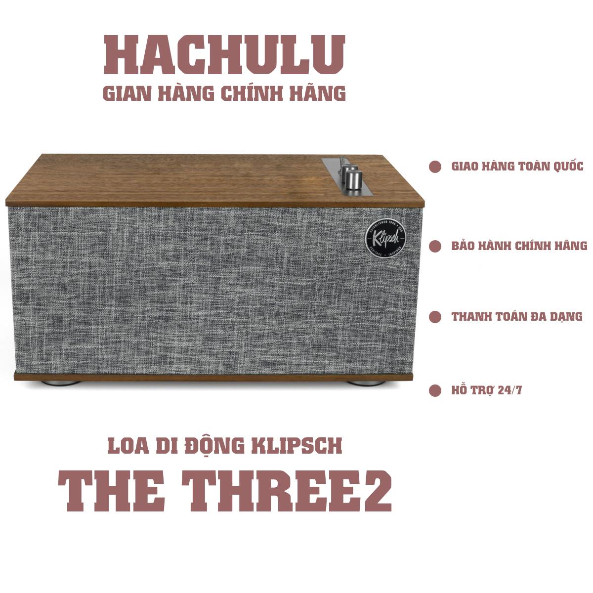 Loa di động Klipsch The Three 2 - hàng chính hãng bảo hành 12 tháng