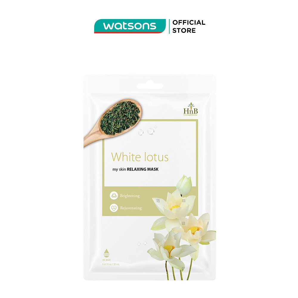 Mặt Nạ HNB My Skin Relaxing Mask White Lotus Dưỡng Da Chiết Xuất Hoa Sen Trắng 21ml/21g