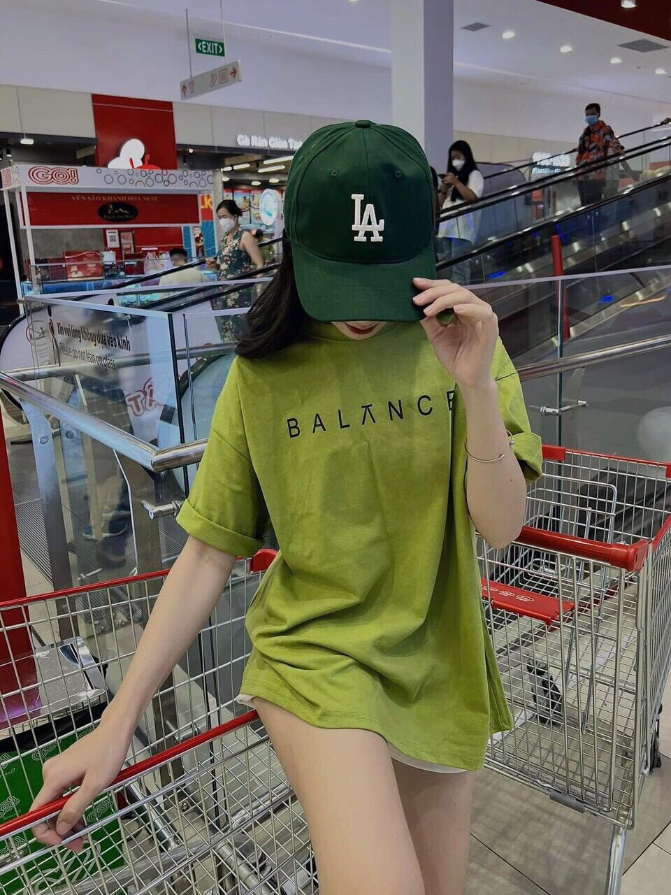 Mũ LA ROCKIE BALL GREEN mũ lười trai nam nữ NY LA xanh lá hàng FULL TAG   Shopee Việt Nam