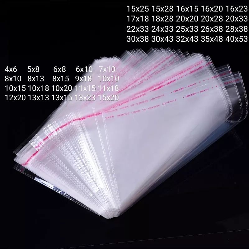 1kg túi opp dán miệng 1kg túi bóng kính