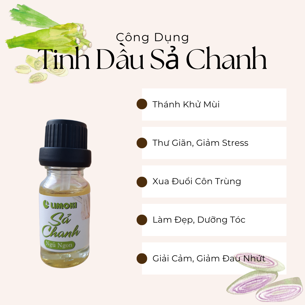 Tinh dầu sả chanh Lemongrass 10ml