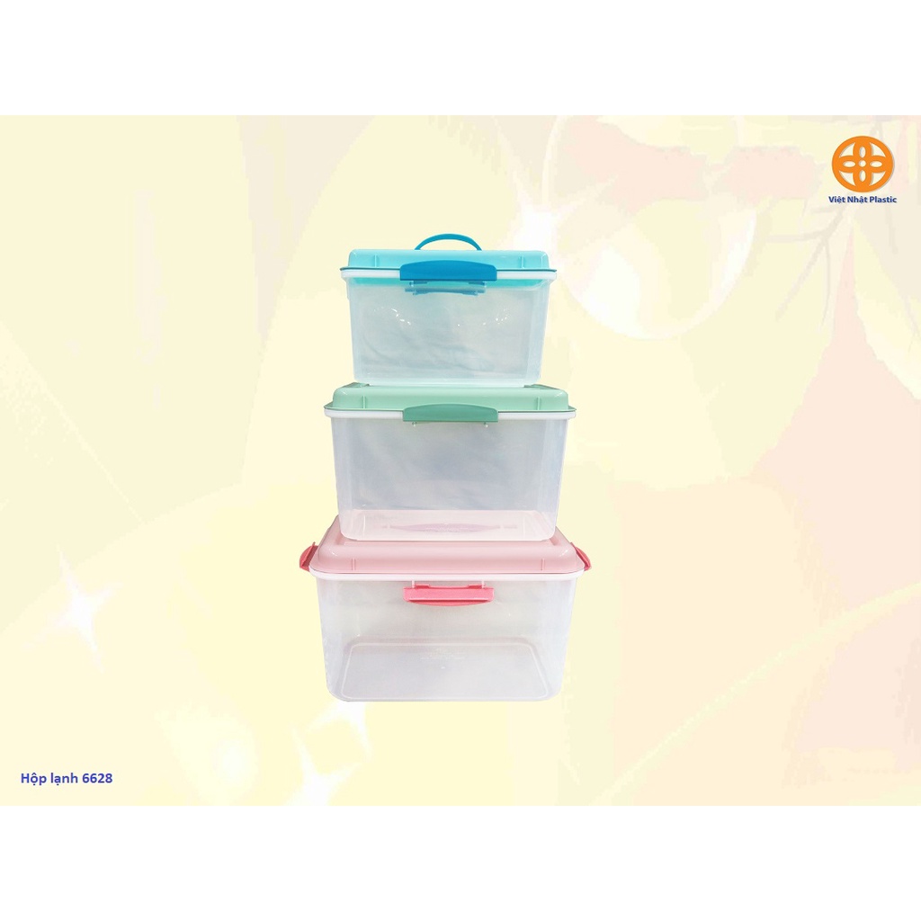 Bộ Hộp Đựng Thực Phẩm Nhựa Cao Cấp Việt Nhật Khóa Kín Chắc Chắn An Toàn Tiện Lợi MS 6532 - Lê Gia Shop