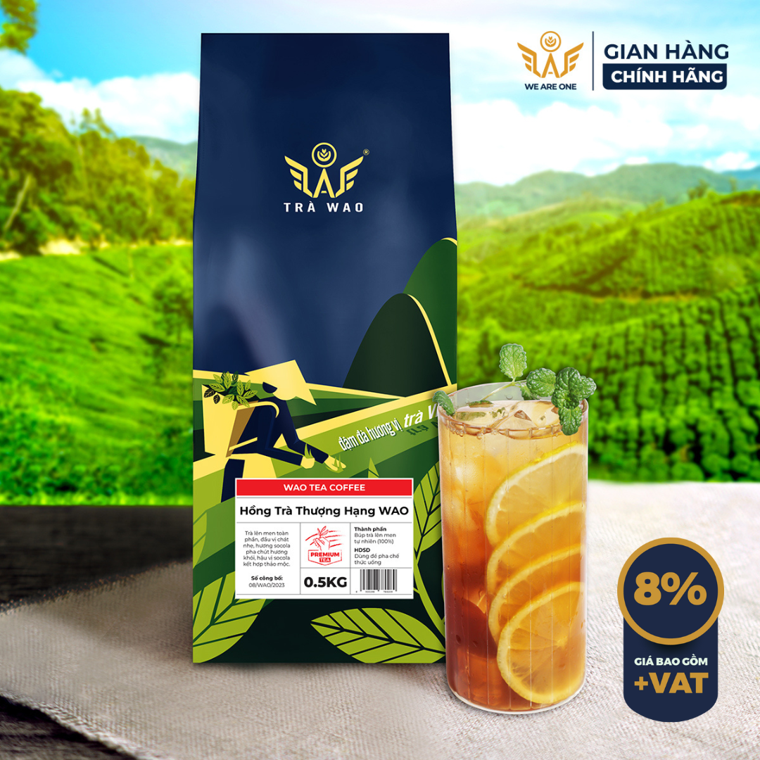 Hồng Trà Thượng Hạng WAO pha trà sữa hậu vị sô cô la ngon lạ