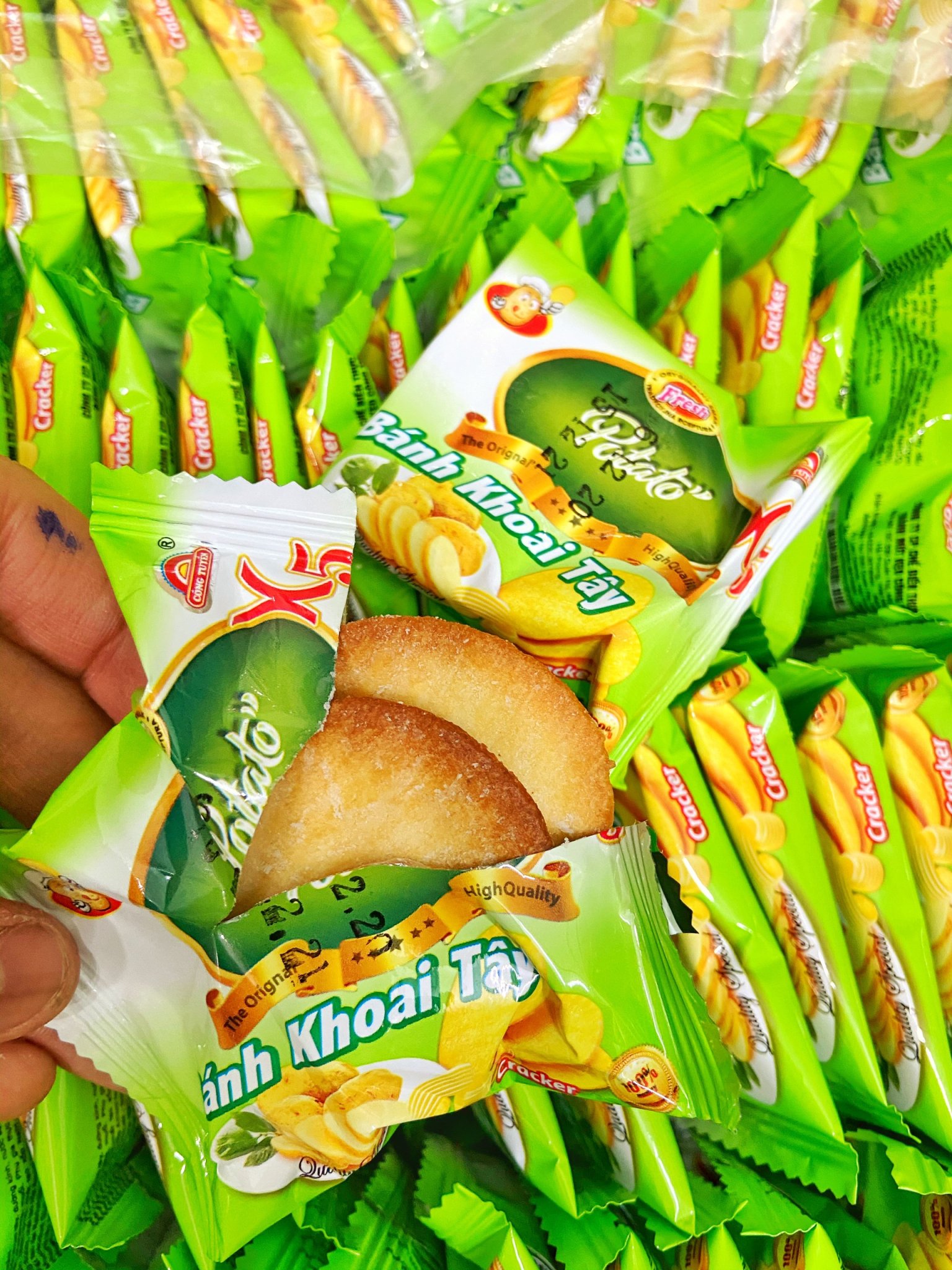 1KG BÁNH KHOAI TÂY POTATOES 5X SIÊU NGON BIẾU TẾT (hơn 75 cái )