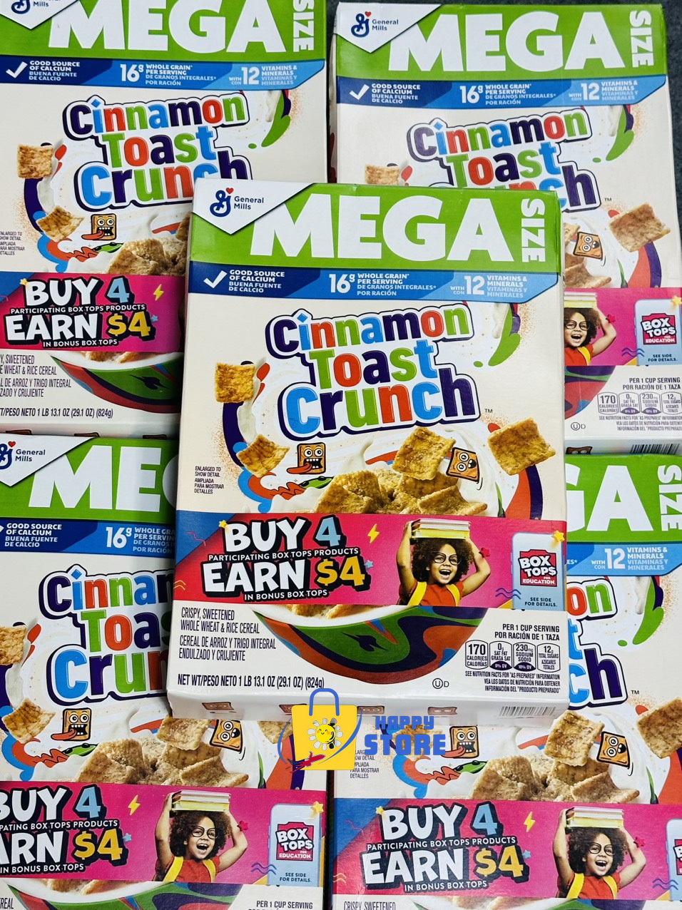 Hàng nhập Mỹ - Ngũ cốc ăn sáng Cinnamon Toast Crunch MEGA SIZE 824gr