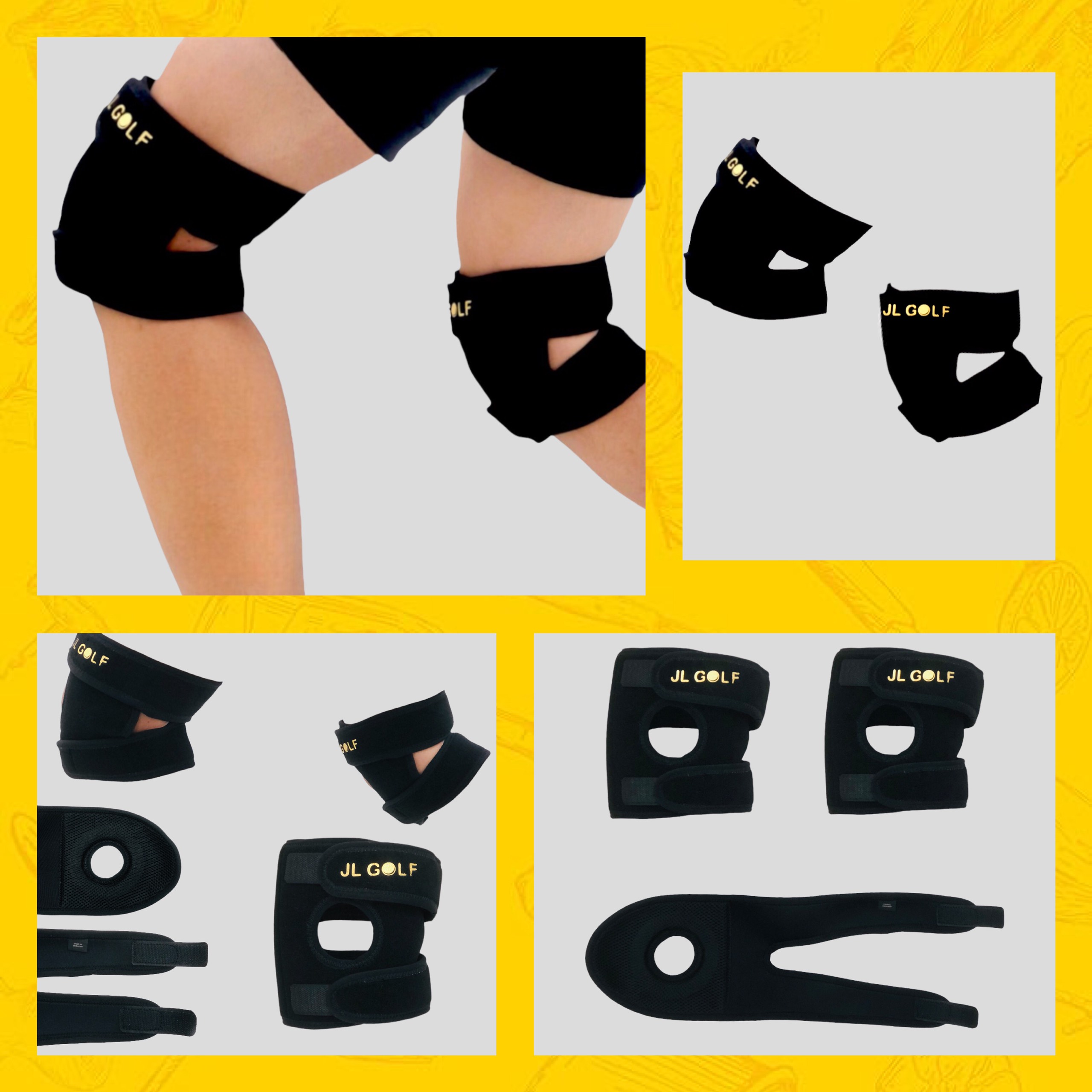 Đai bảo vệ đầu gối, đai bảo vệ JL GOLF chính hãng, bảo vệ đầu gối khỏi chấn thương