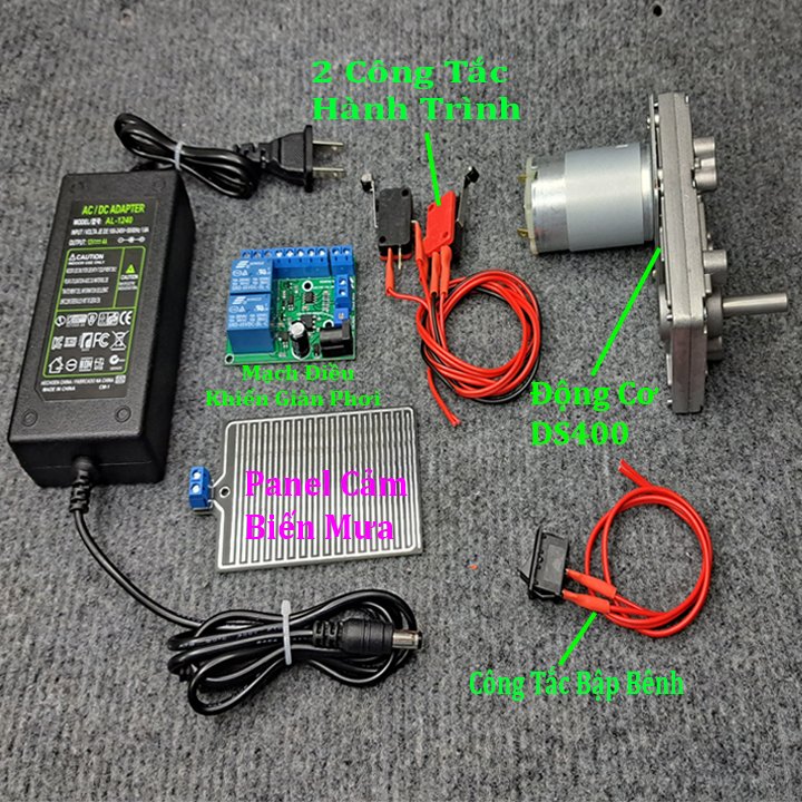 COMBO GIÀN PHƠI THÔNG MINH 12VDC 10-15KG