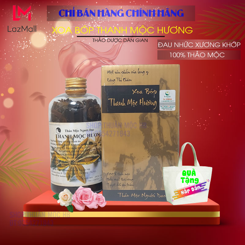 Thảo Mộc Xoa Bóp Xương Khớp Đau Lưng Mỏi Gối Tê Bì Chân Tay Thanh Mộc Hương 500ml