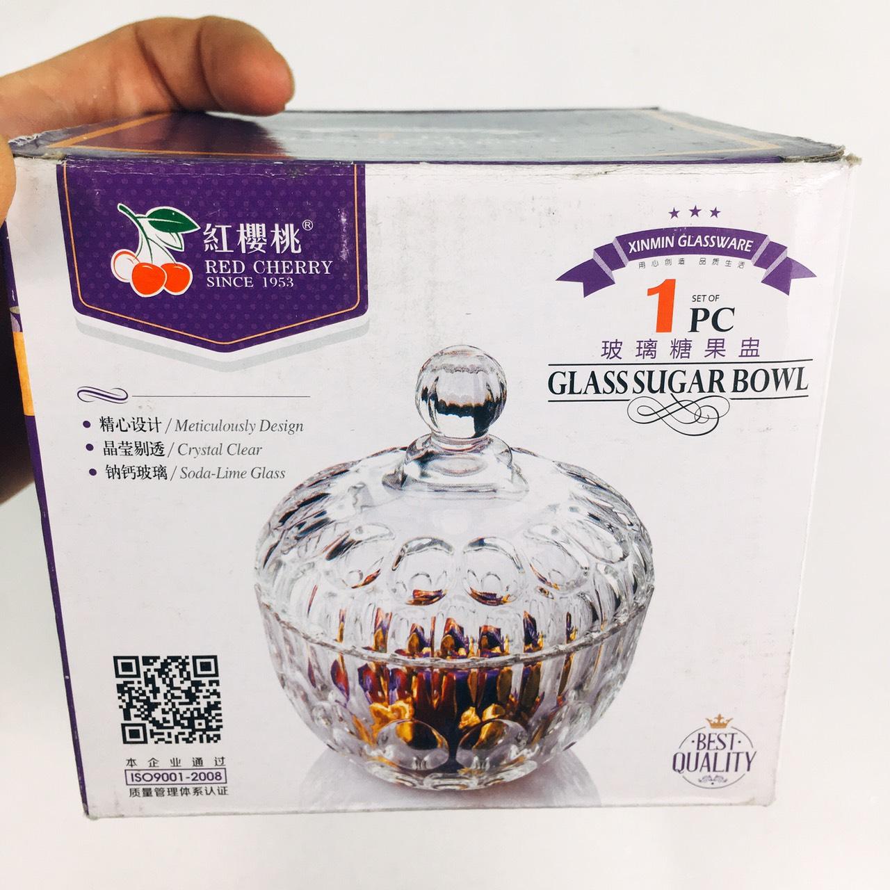 Hũ thủy tinh 250ml đựng kẹo , đường sang trọng