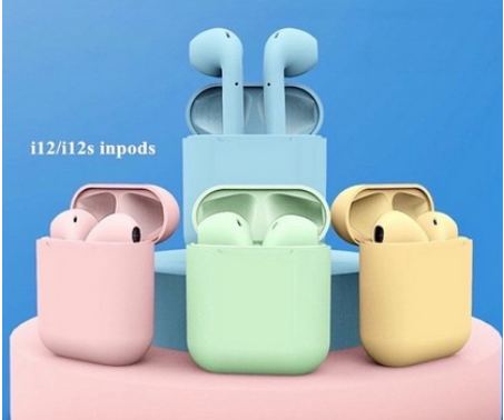 Tai nghe Bluetooth không dây Inpods i12 TWS cảm ứng điều khiển cảm biến âm thanh HIFI cho Android iOS