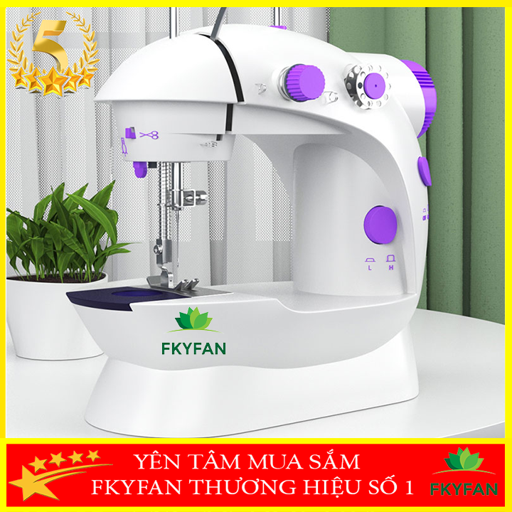 [Kèm video hướng dẫn sử dụng] Máy May Đa Năng Có Vắt Sổ Máy May Mini, Tặng phiếu bảo hành 1 năm Toàn quốc, nhỏ gọn, sang trọng