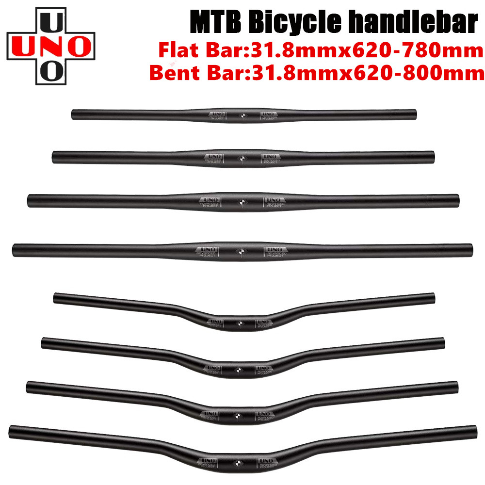 Uno ghi đông xe đạp leo núi ghi đông nhôm màu đen thẳng 31.8mm ghi đông xe đạp leo núi ghi đông xe đạp nâng phẳng phụ tùng xe đạp