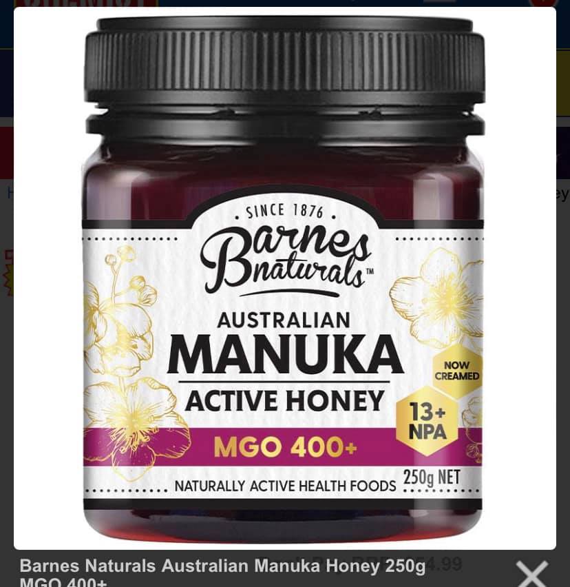 MẬT ONG MANUKA HEALTH BARNES MGO 400+