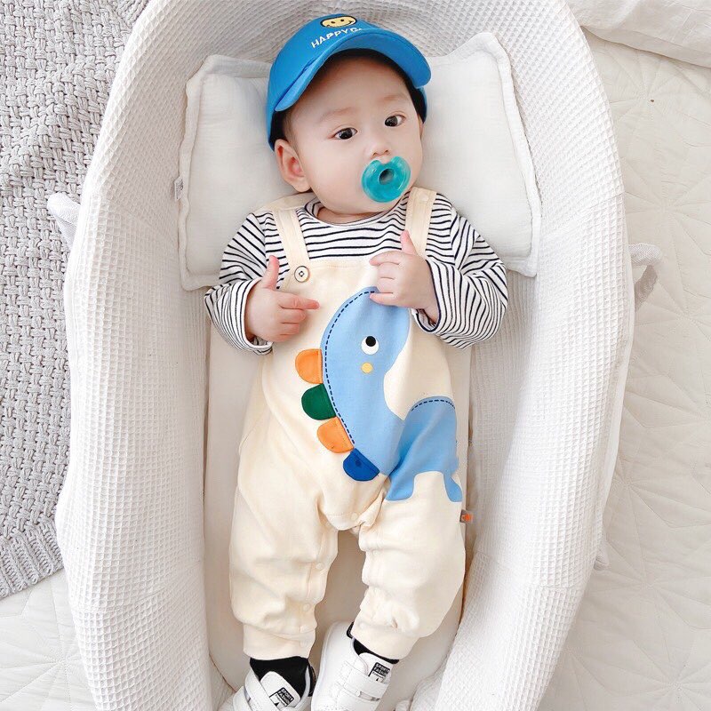 Yếm liền quần hình khủng long siêu cưng cho bé trai bé gái