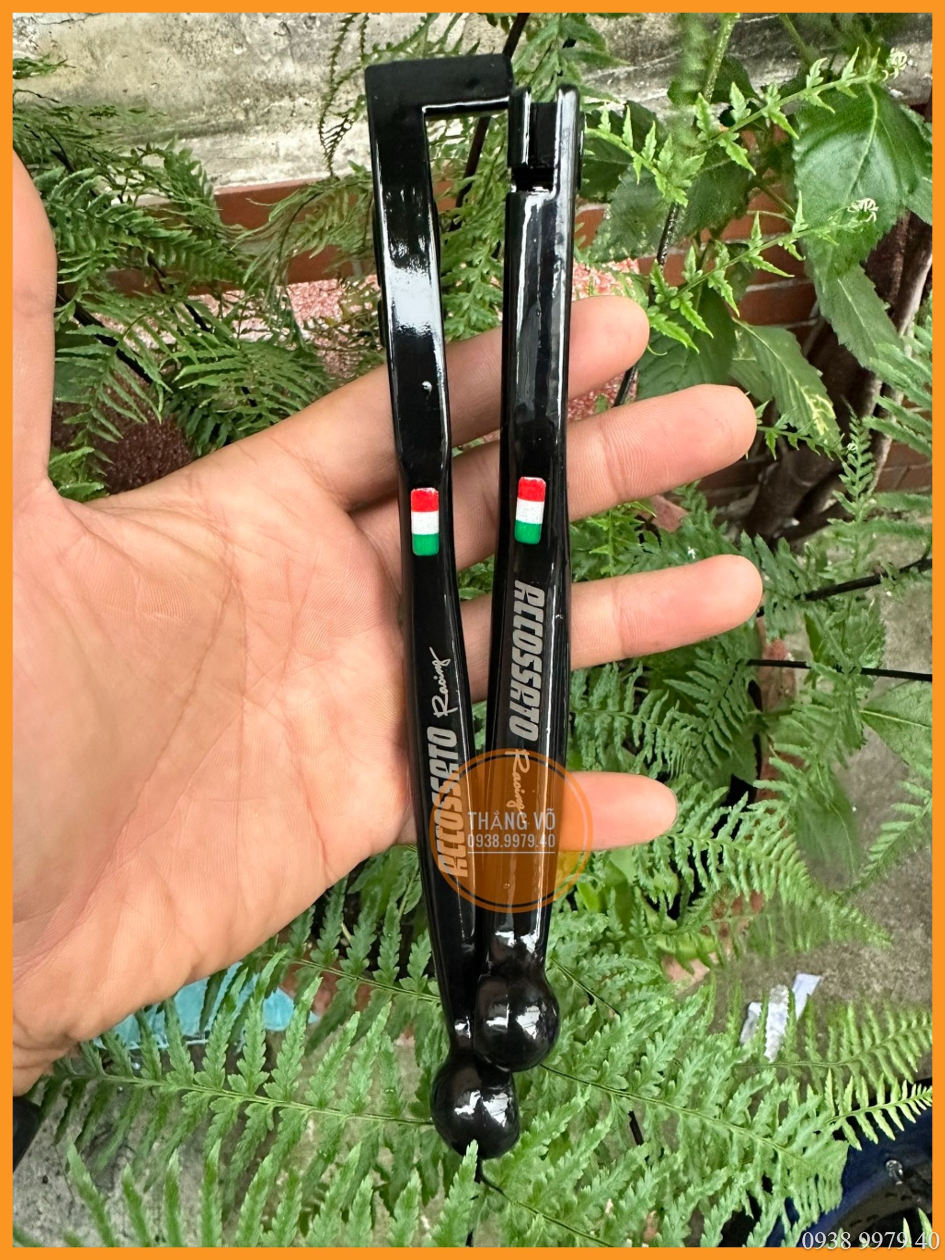 Tay thắng Satria, Tay côn Satria Raider mod Accosssato mẫu ý đen bóng tay thắng Satria phụ kiện đồ chơi Raider Satria