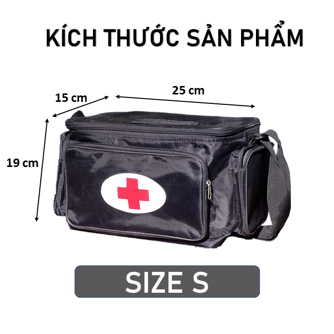 Túi cứu thương màu đen cỡ nhỏ size S