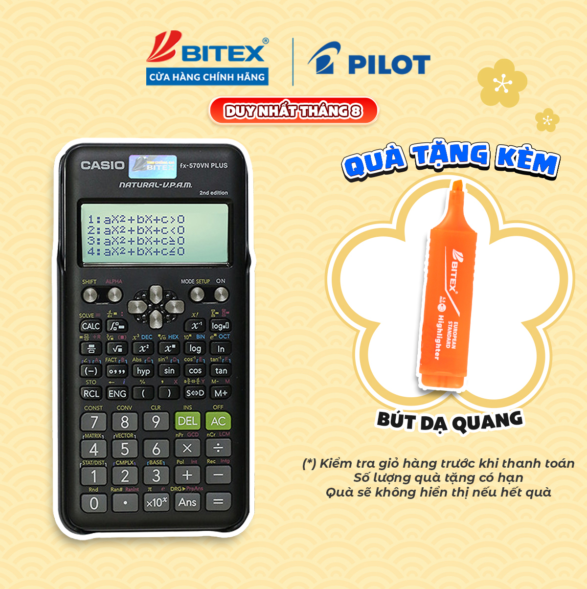 Máy tính fx-570VN Plus Casio dành cho học sinh, sinh viên Dùng cho các kì kiểm tra, thi đại học, tốt nghiệp