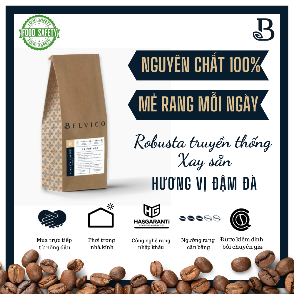 Robusta Classic grounded - 100% Pure - Belvico coffee