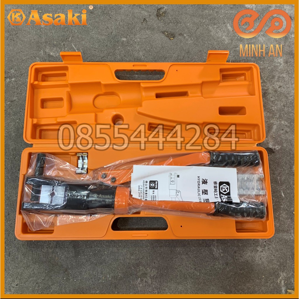Kìm thủy lực bấm đầu cosse cao cấp asaki ak-0618 - model: yq-300a