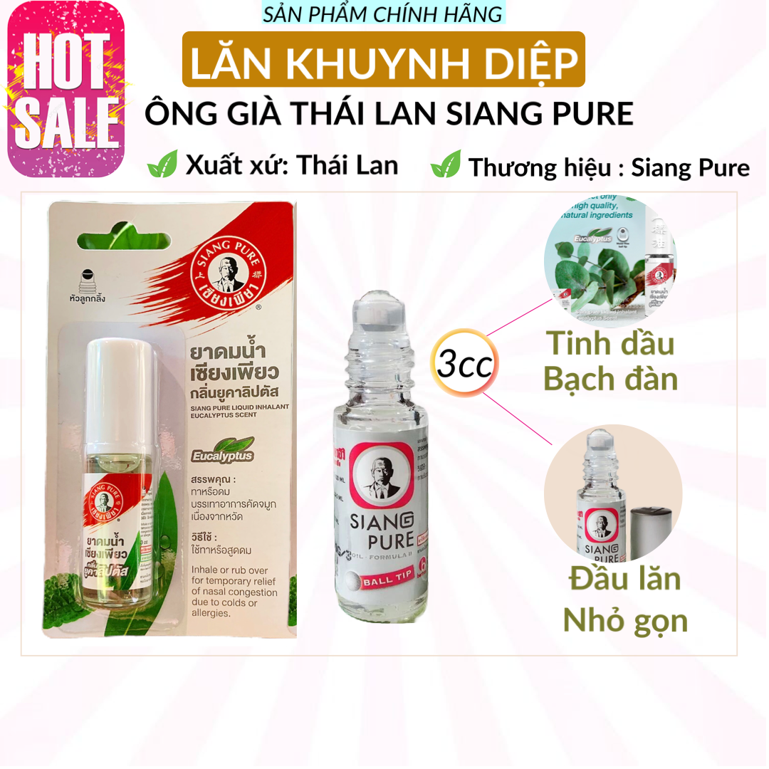 Dầu Lăn Khuynh Diệp Ông già 3cc Thái Lan Chính Hãng
