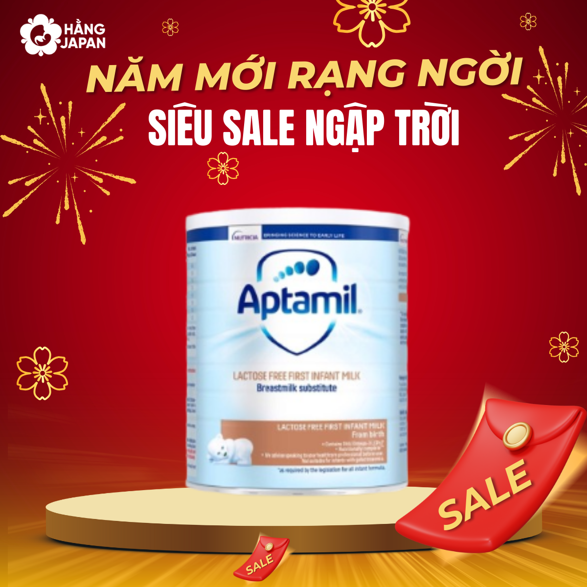 Sữa Aptamil Lactose Free (0-12m) 400g - Hàng Úc Chính Hãng