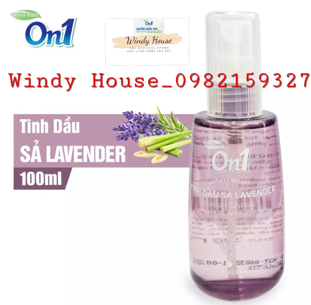 Tinh dầu xịt phòng on1 sả lavender dung tích 100ml - 100% tinh dầu từ thiên nhiên