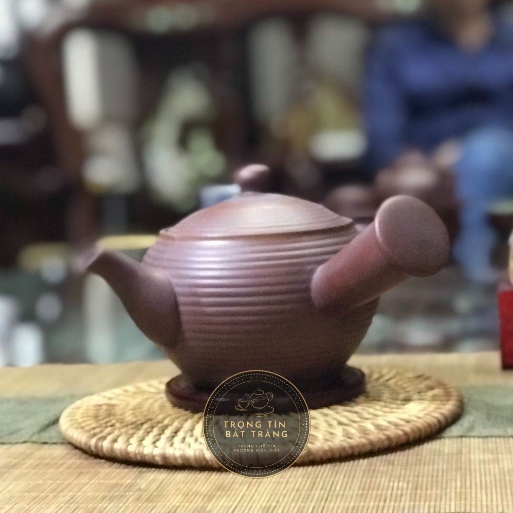 Ấm trà đạo tử sa bát tràng quai tống dáng đại bân như ý dung tích 500ml abtth 09