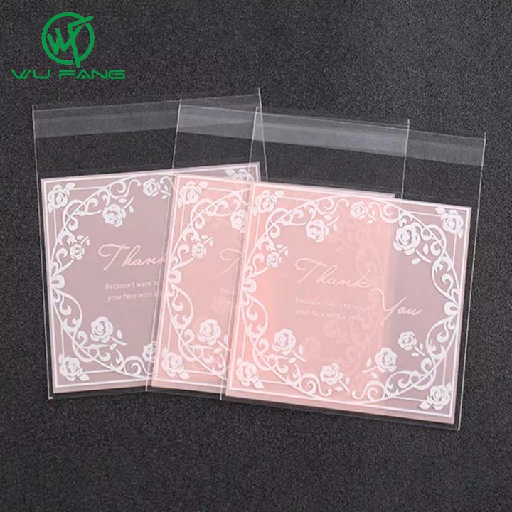 WUFANG 100 Túi màu hồng đựng kẹo và bánh quy có chất liệu nhựa chống dính dùng làm quà tặng trong tiệc cưới - INTL