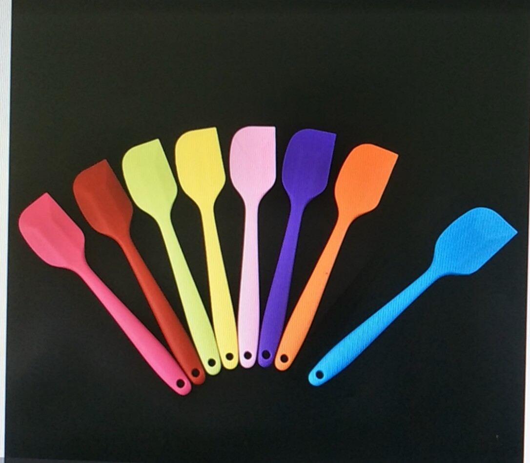 [HCM]Spatula - Phới Dẹt Trộn Vét Bột Bằng Silicon Đúc Nguyên Khối Màu Ngẫu Nhiên