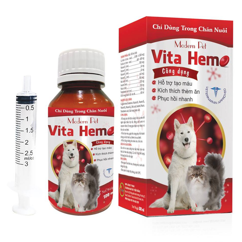 Vitahem - vitamin cho chó mèo lọ 100ml