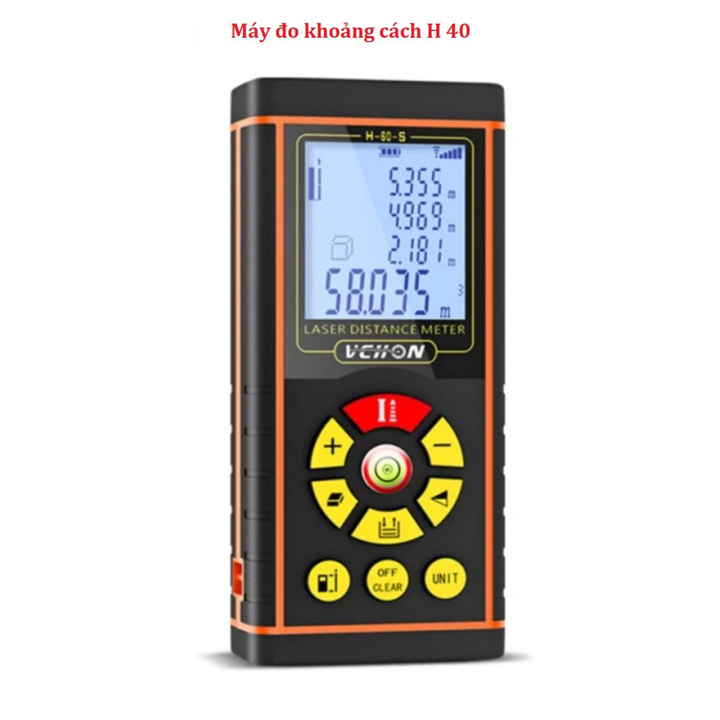 Thước đo điện tử Laser- Máy đo khoảng cách bằng tia laze H40 đa năng