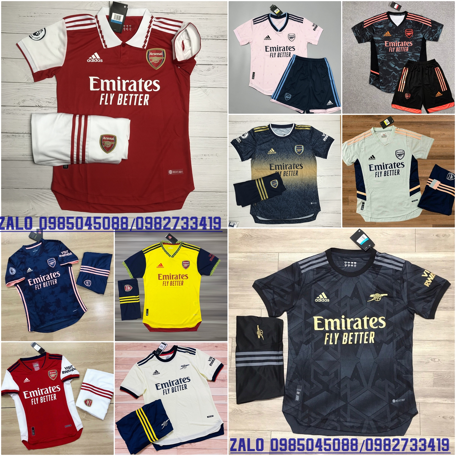 Áo Bóng Đá Câu Lạc Bộ Arsenal -Mẫu Trắng 2021 2022 - Chất Polyeste - Hàng Thái Lan