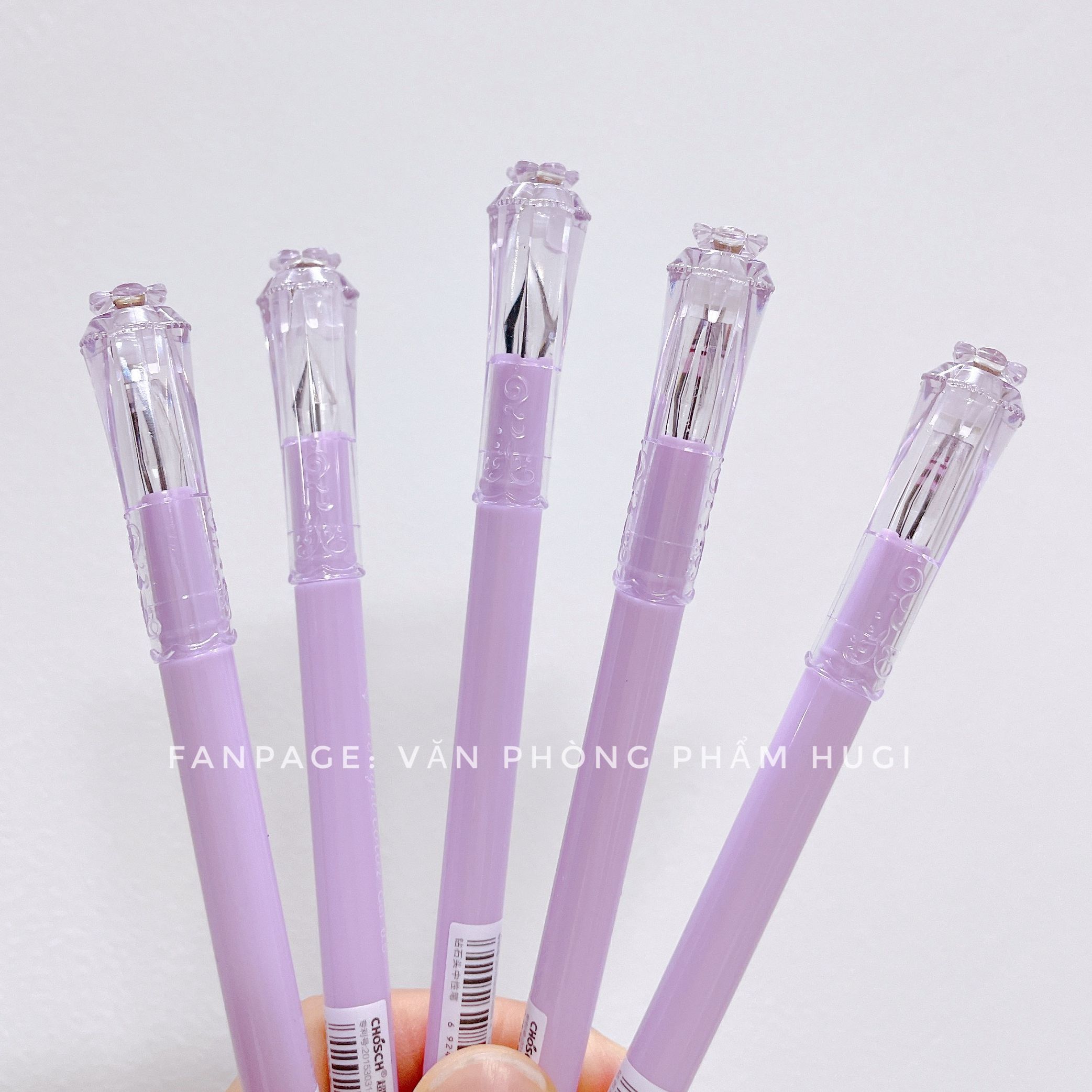 Hộp 12 cây bút mực gel CHOSCH Kim Cương CS-956 mực đậm và đều (Loại tốt) mực Xanh/Tím