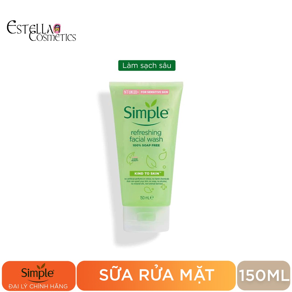 Sữa Rửa Mặt Simple Refreshing Facial Wash 150ml