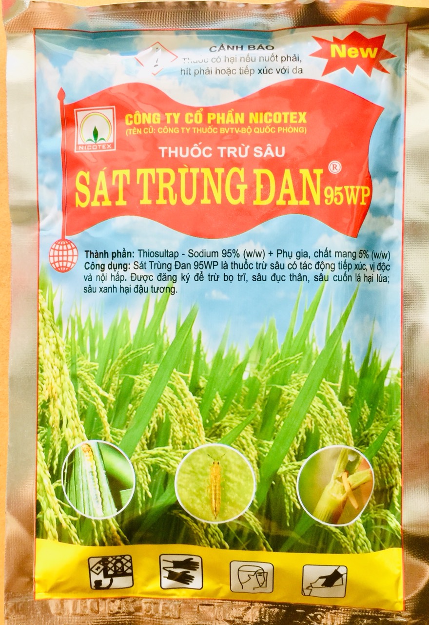 SÁT TRÙNG DAN TRỪ SÂU CUỐN LÁ, SÂU ĐỤC THÂN GÓI 100gr