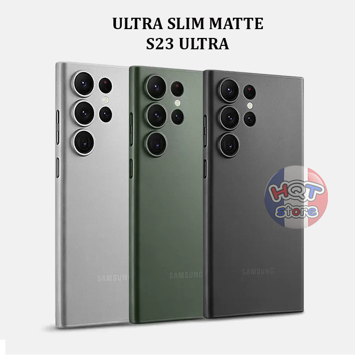 Ốp lưng siêu mỏng Ultra Slim 0.4mm (Matte) cho S23 Ultra nhám chống bám vân tay