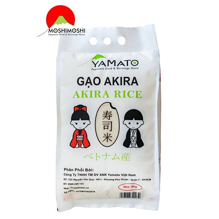 [HCM]Gạo Nhật Bản Akira Rice 5kg gạo ngon dẻo dính ít tinh bột