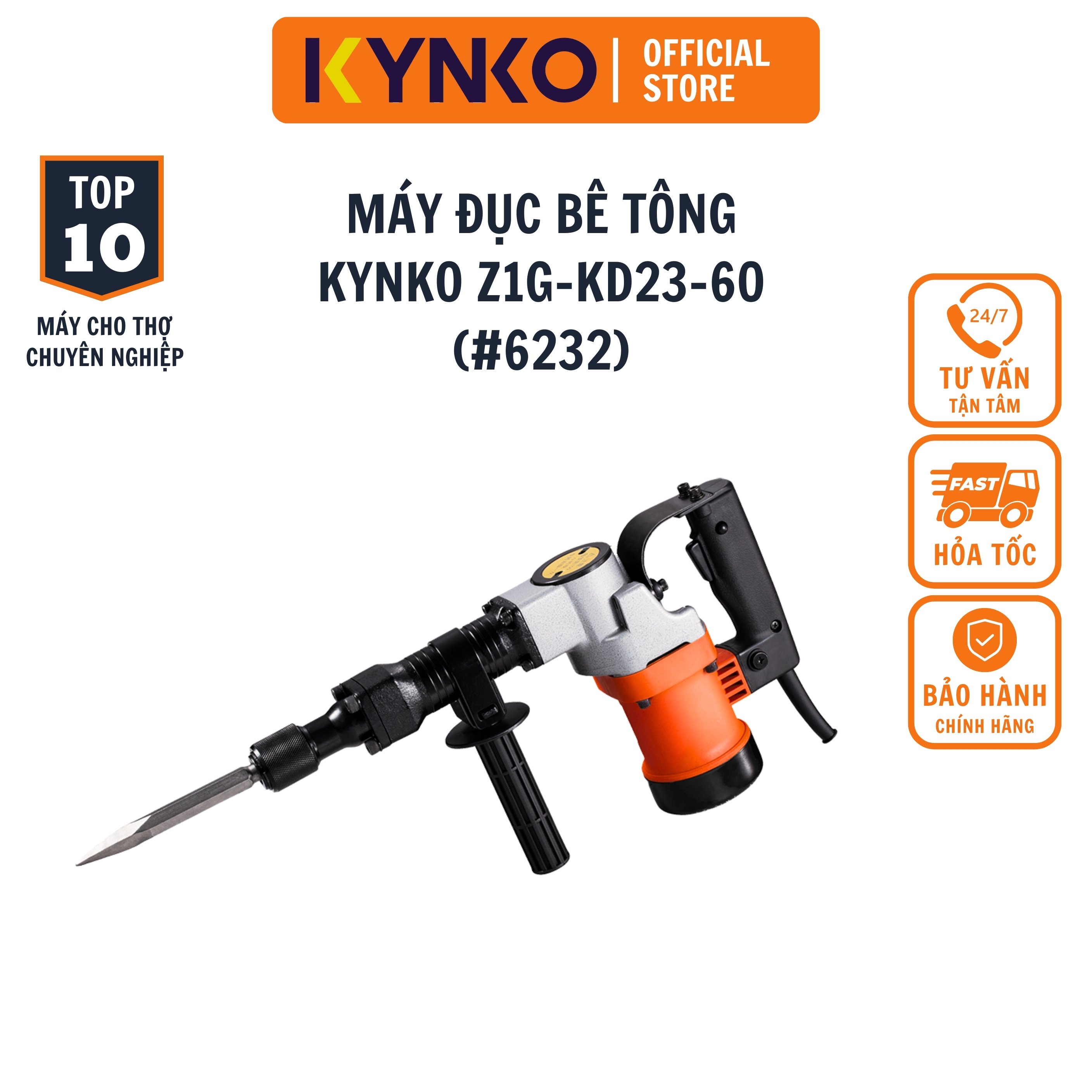 Đục phá bê tông kynko 0810 z1g- kd23 -60 cầm tay chính hãng khỏe giá tốt