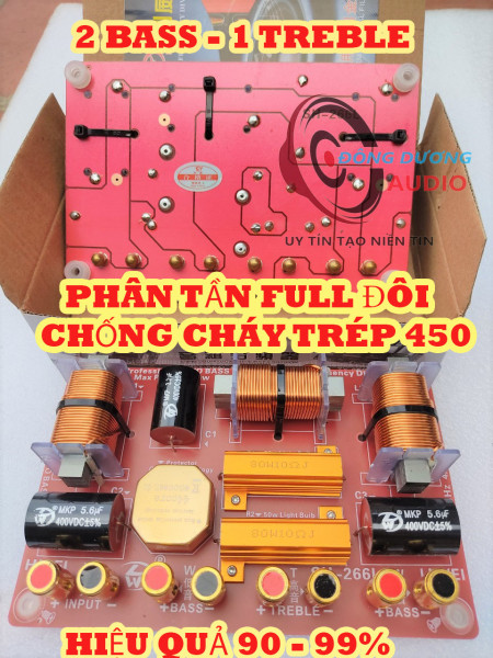 Bộ mạch phân tần full đôi - 2 bass + 1 trép -sh - 266l - có bảo vệ trép 450 - phân tần chống cháy trép
