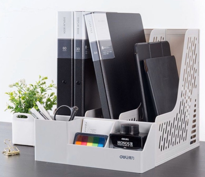 Kệ ráp 3 ngăn có khay cắm bút deli z00112