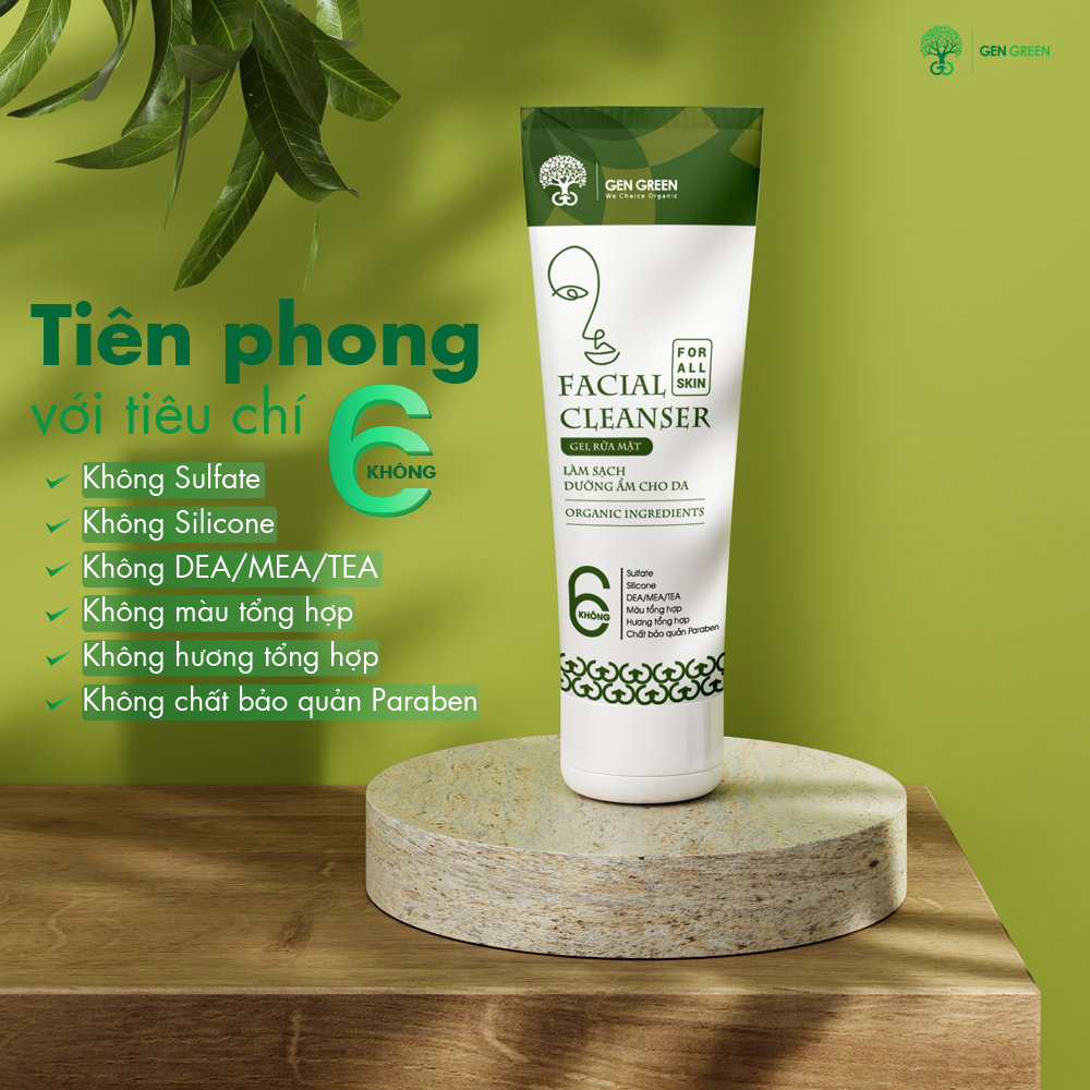 Sữa rửa mặt hữu cơ gengreen dành cho da thường facial cleanser for all skin