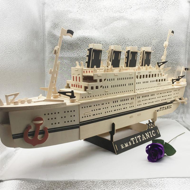 Đồ chơi lắp ráp gỗ 3D Mô hình tàu Titanic G-W032