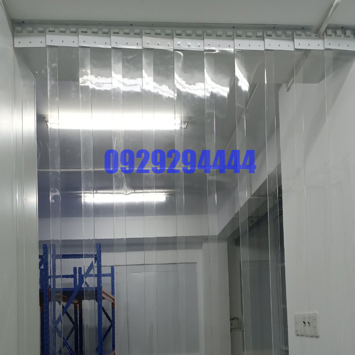Rèm Nhựa (Cao1.8mx Dày1.5mm) ngăn lạnh, ngăn bụi bẩn cho các chiều rộng được chọn.